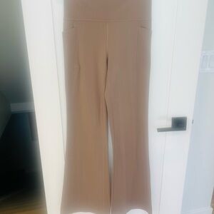 Athleta Taupe Boot-Cut Stretch Salutation Stash Flare Pant.